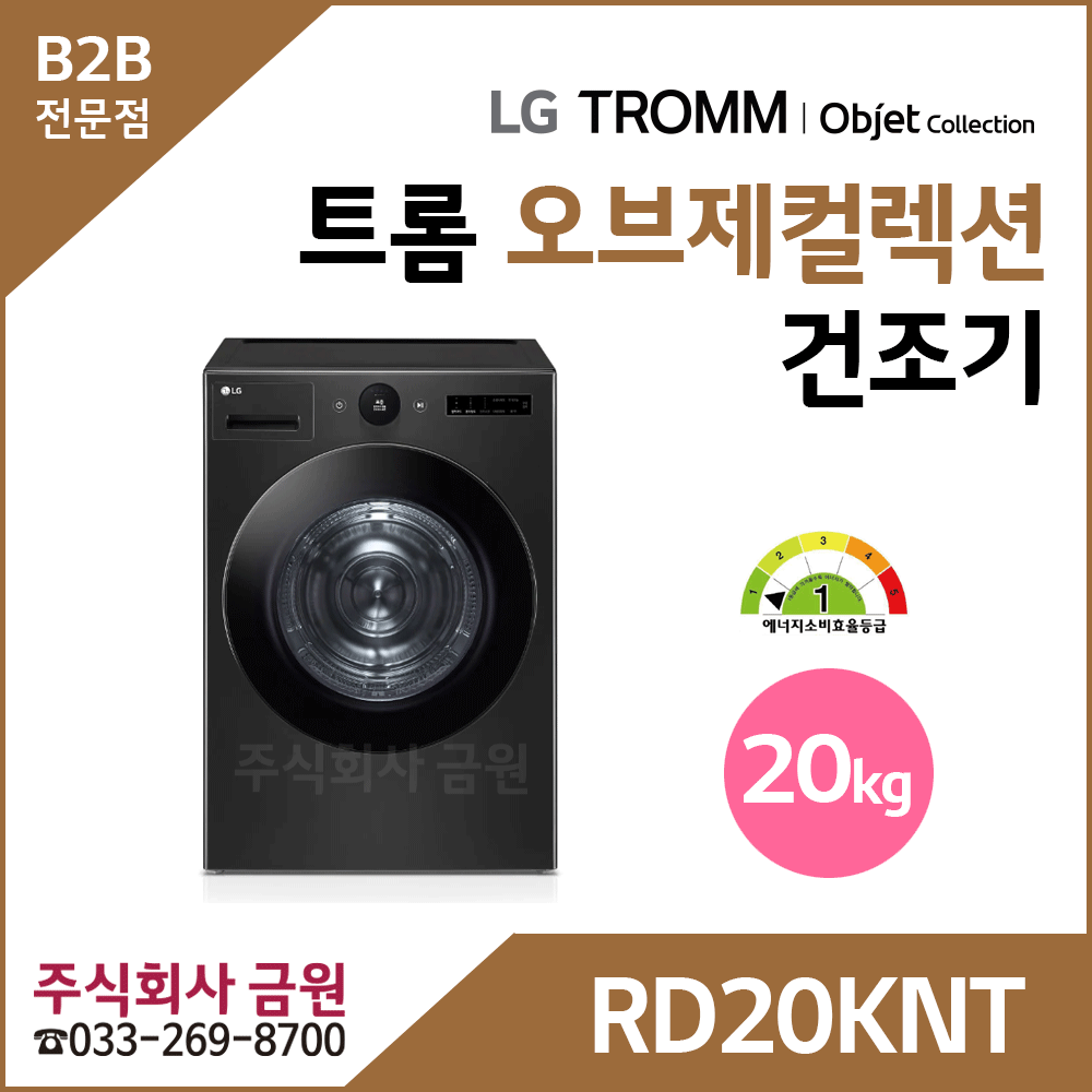 LG 트롬 20kg 전기식 건조기 RD20KNT