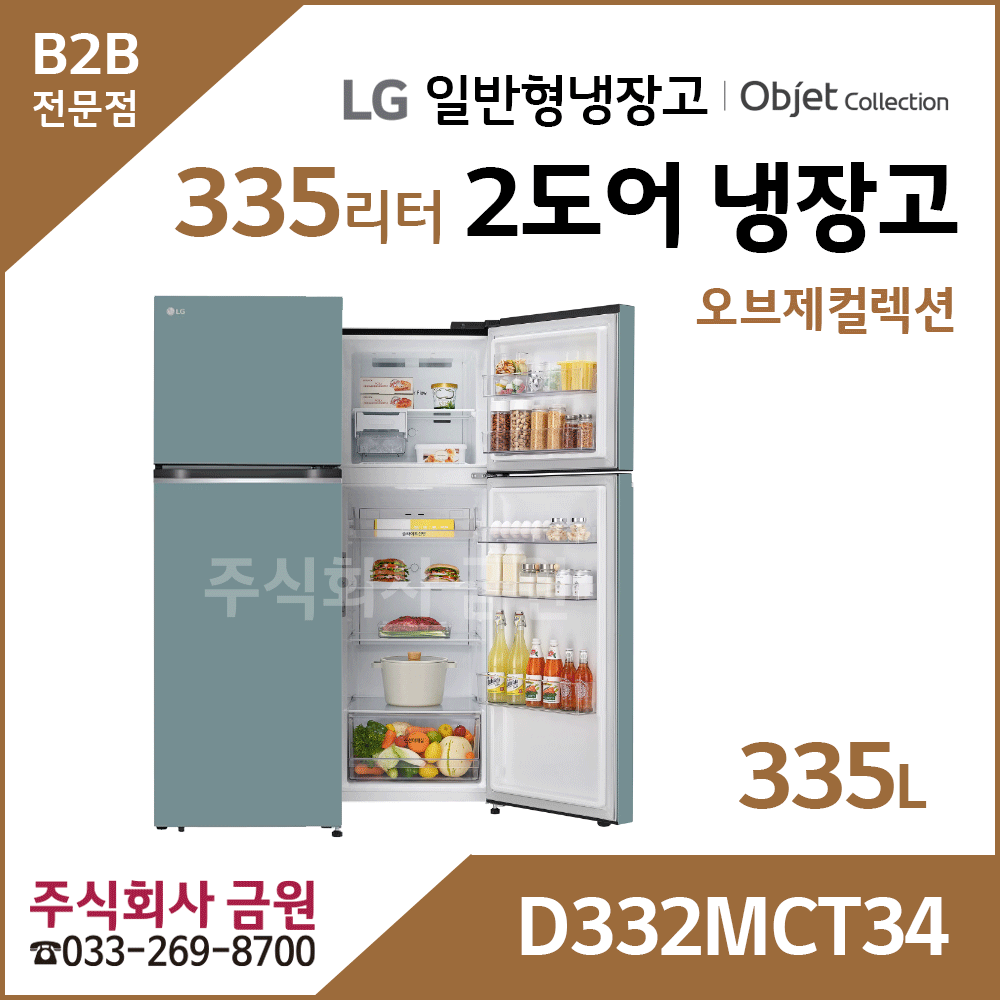 LG 2도어 일반냉장고 D332MCT34